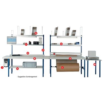 Table d'emballage modulaire