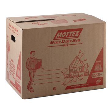 Caisse de déménagement carton fermeture 100 % automatique simple cannelure