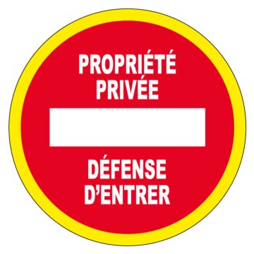 Panneau d'interdiction Ø 300 mm - Haute visibilité