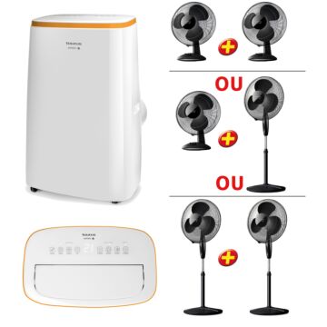 Climatiseur mobile réversible + 2 ventilateurs offerts