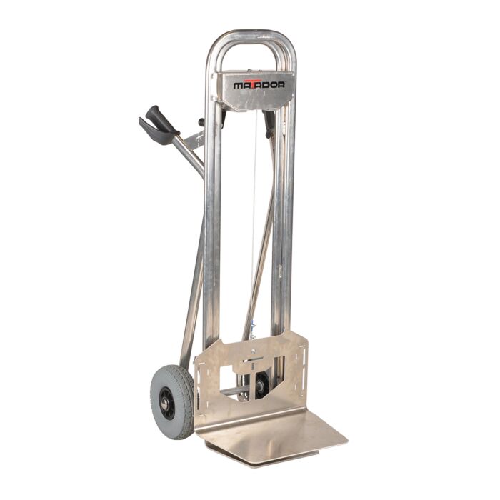 Diable professionnel en aluminium, double bavette
