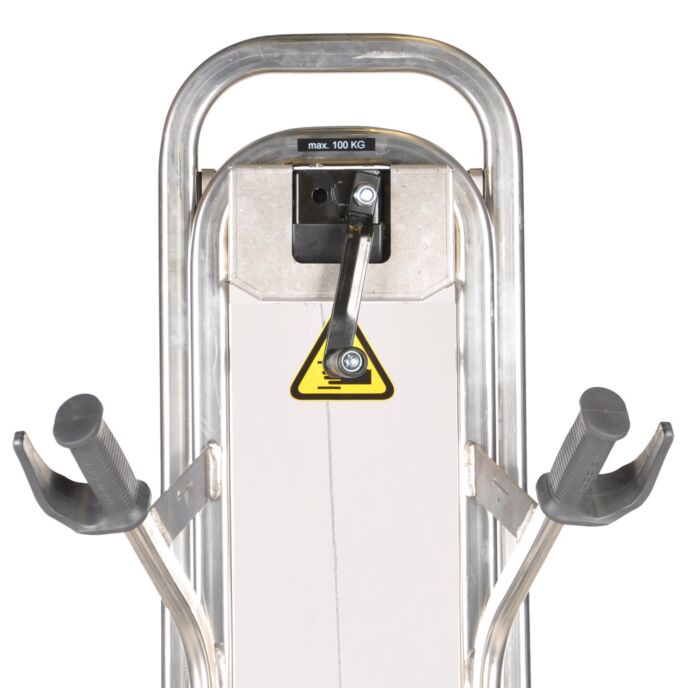 Diable professionnel en aluminium, double bavette