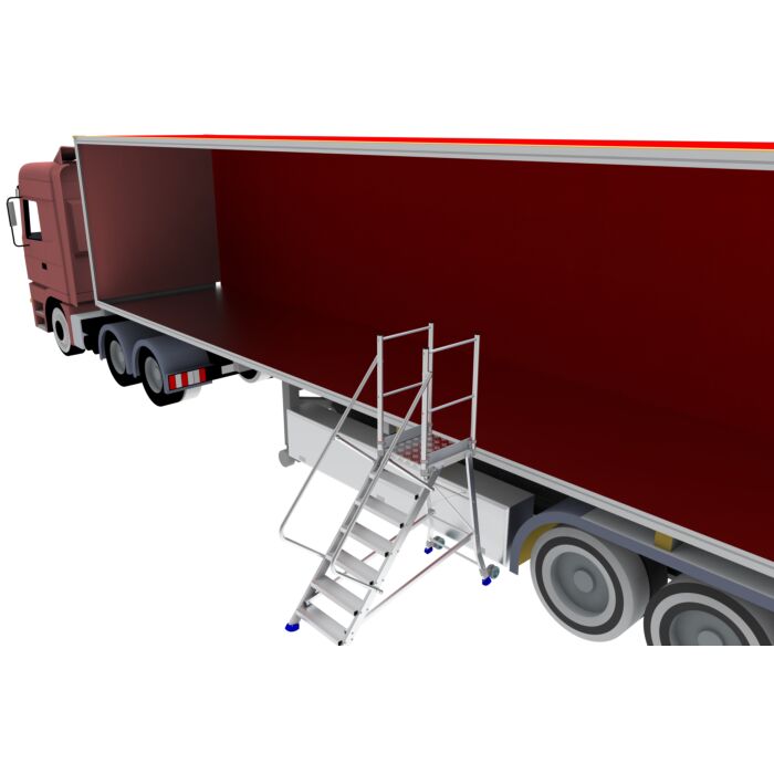 Estrade aluminium pour accès frontal camion