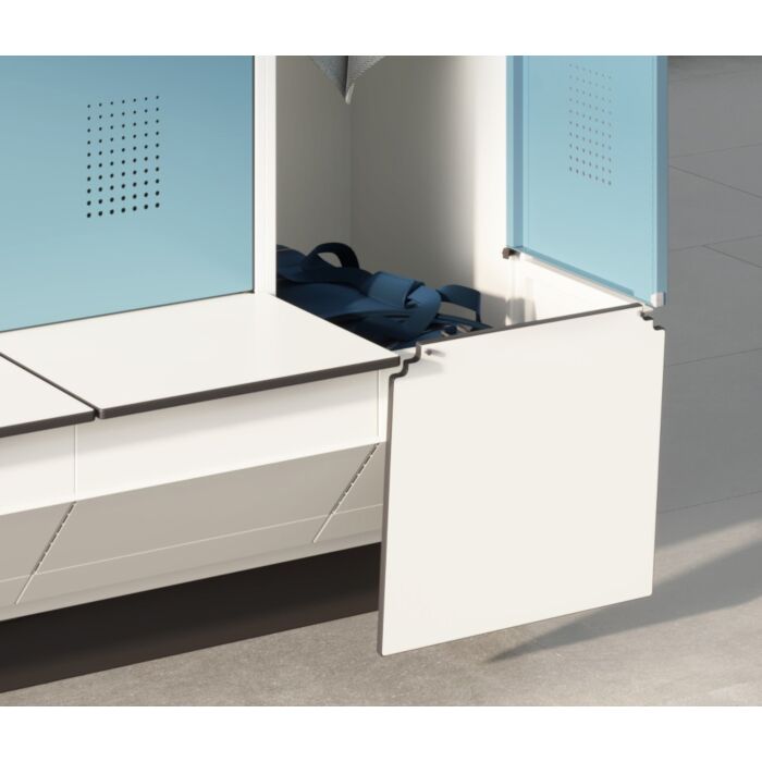 Armoire vestiaire Evolo PLUS avec coffre de rangement prémonté