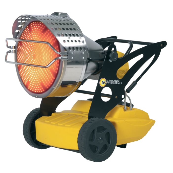 Chauffage radiant mobile au fuel, gasoil, GNR