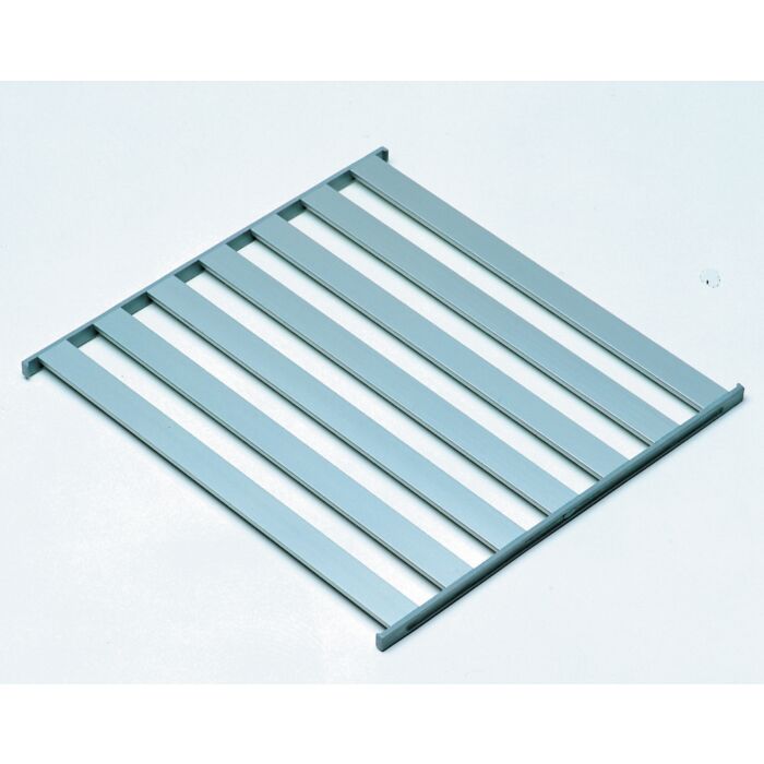 Rayonnage modulable en Duralinox anodisé à clayettes amovibles