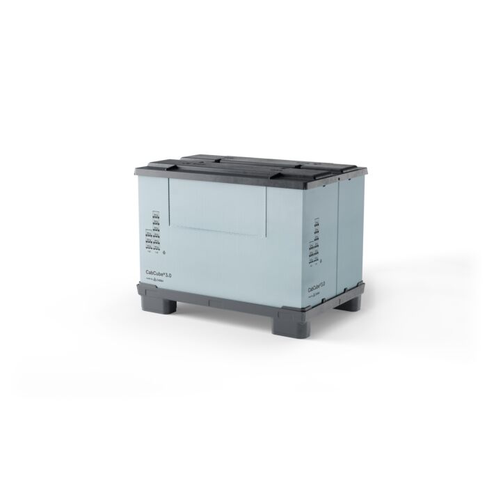 Caisse palette pliable avec porte