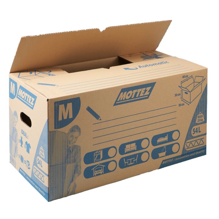 Caisse de déménagement carton fermeture automatique