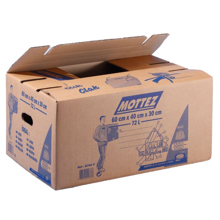 Caisse de déménagement carton fermeture automatique