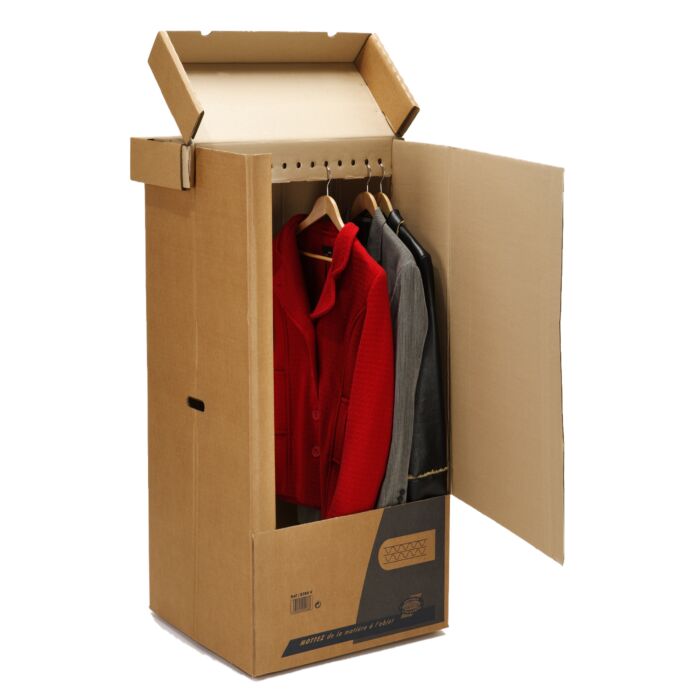 Caisse penderie carton double cannelure