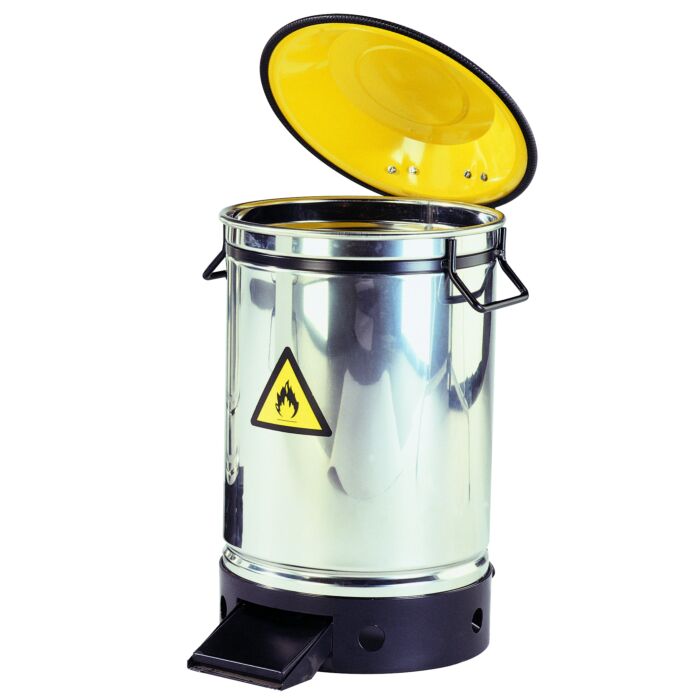 Poubelle déchets inflammables