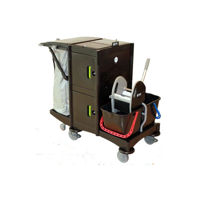Chariot de ménage / lavage sécurisé + accessoires