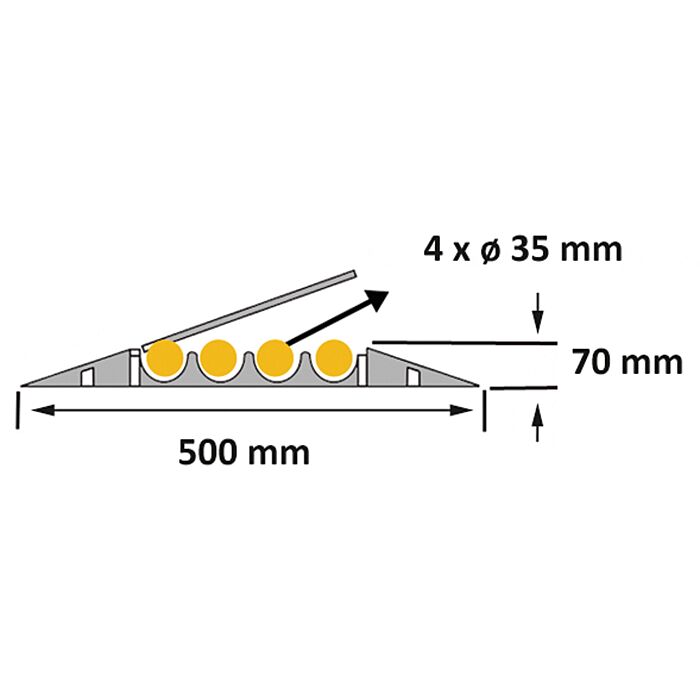 Protège câbles modulaire avec capot de protection