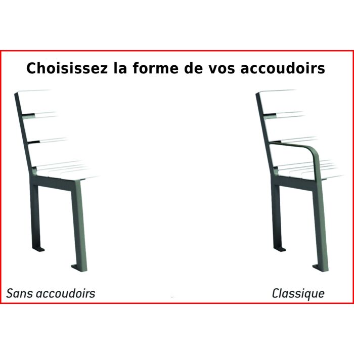 Banc acier bois