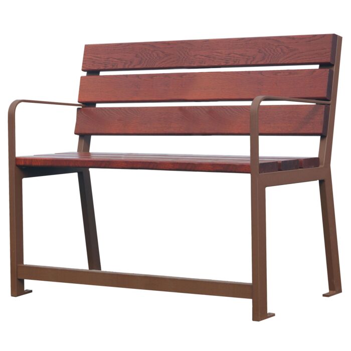 Fauteuil et banc acier bois "Spécial senior"