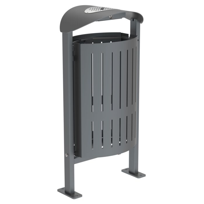 Corbeille acier bois 50 litres