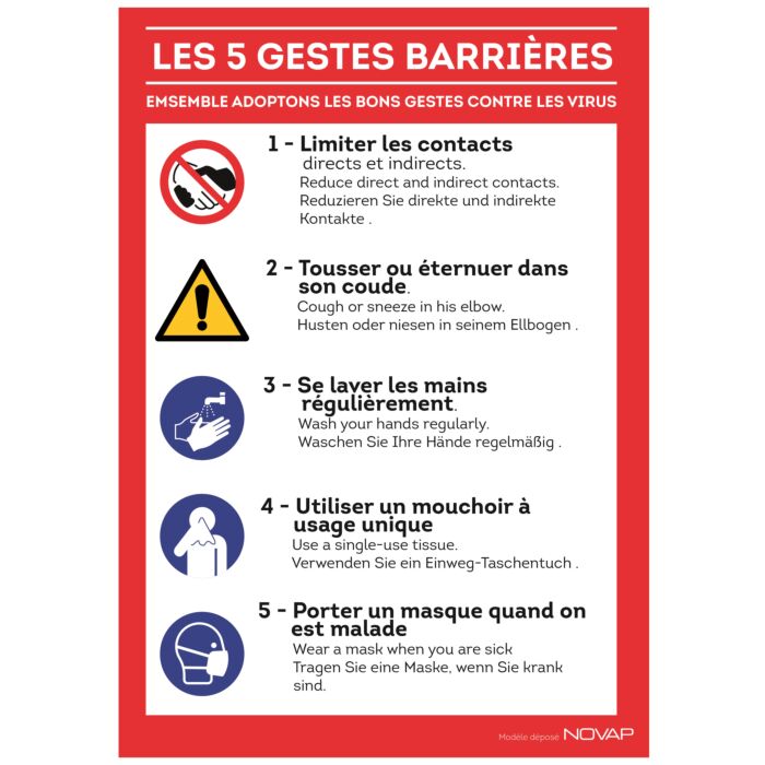 Panneau d'alerte sanitaire