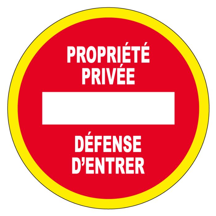 Panneau d'interdiction Ø 300 mm - Haute visibilité