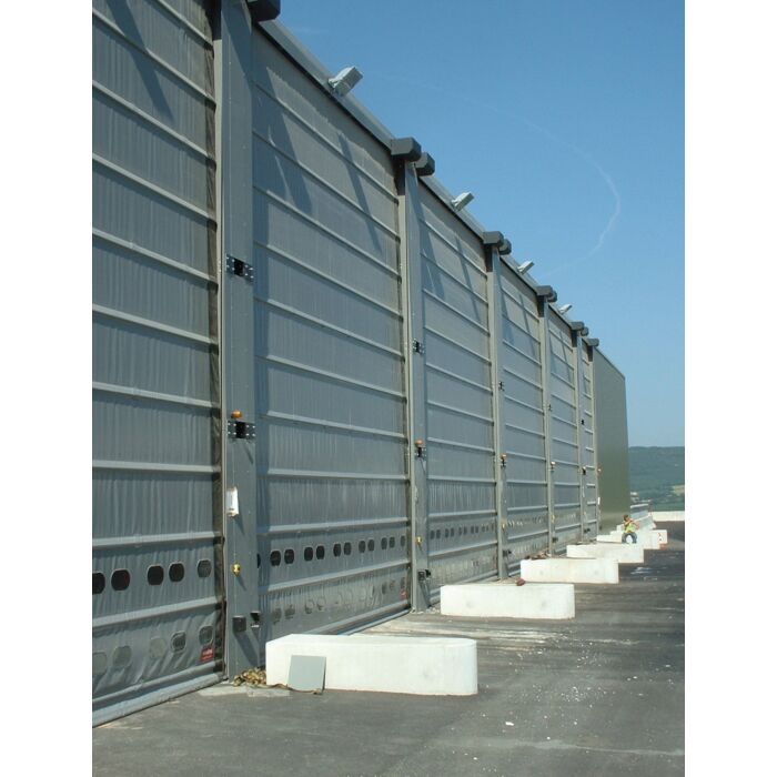 Porte souple automatique à empilage rapide