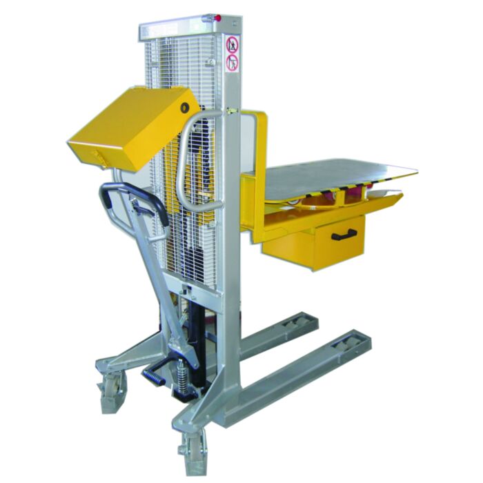 Gerbeur avec plateau rotatif indexé sur mesure