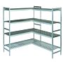 Rayonnage modulable en Duralinox anodisé à clayettes amovibles