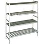 Rayonnage modulable en Duralinox anodisé à clayettes amovibles