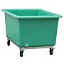 Bac rectangulaire en polyester armé - 4 roulettes