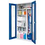 Armoire d'entretien monobloc portes pleines ou vitrées