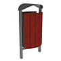 Corbeille acier bois 50 litres