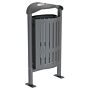 Corbeille acier bois 50 litres